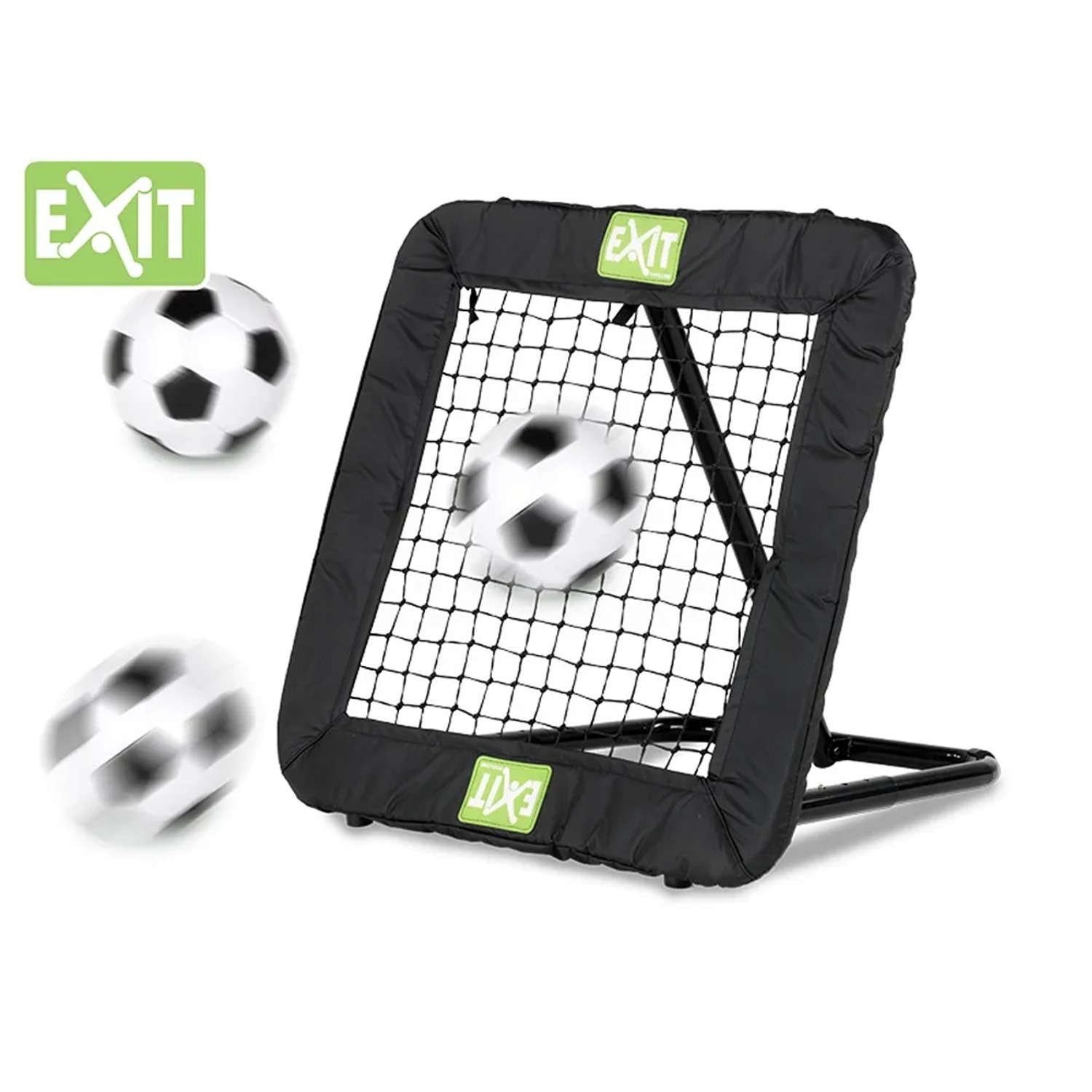 EXIT Kickback Rebounder M (84x84cm) für Balltraining, verstellbar. Ideal für Garten & Freizeit.
