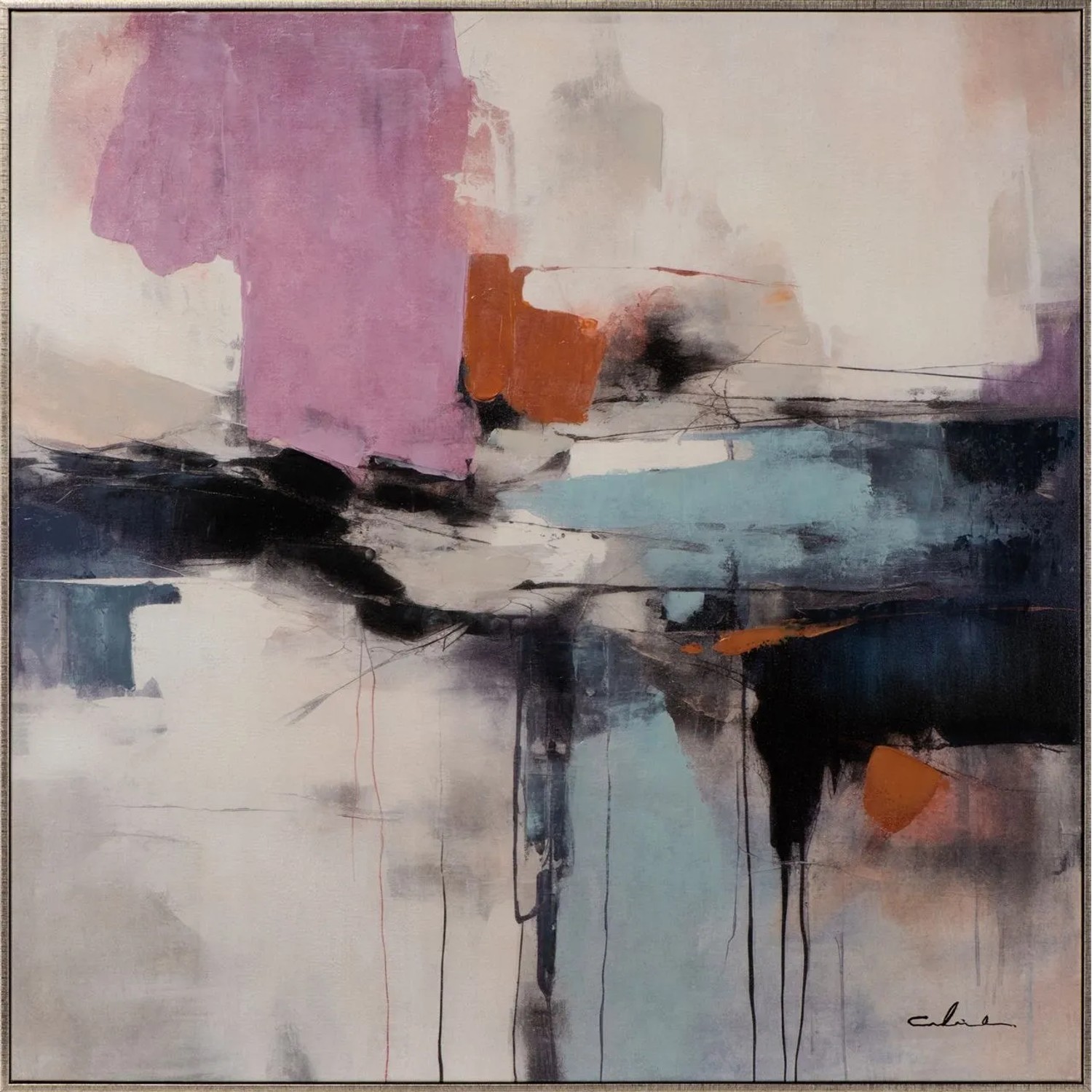 Art Universe Leinwandbild Purple Meets Blue 80 x 80 cm