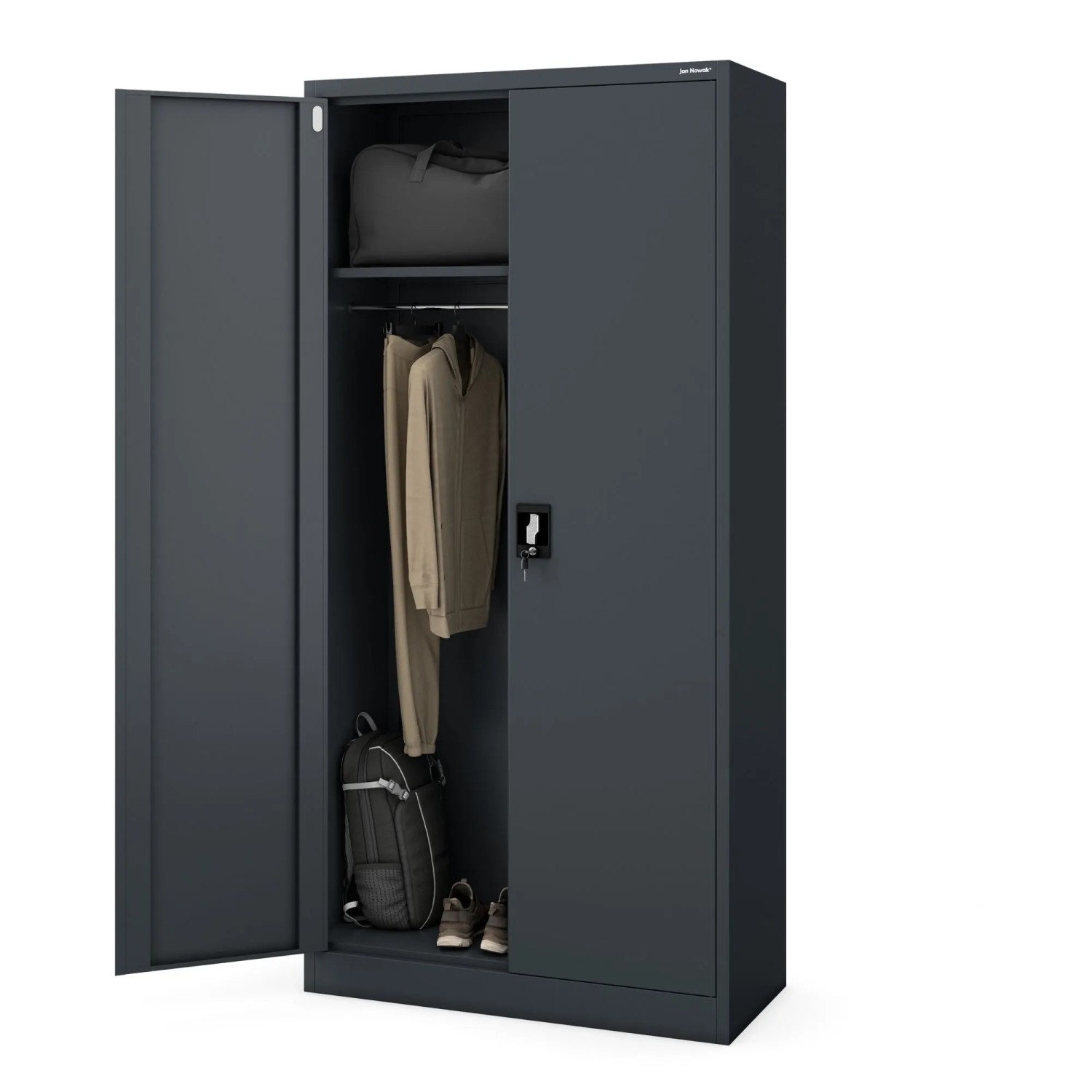 Jan Nowak Mehrzweckschrank Dawid 185 x 90 x 45 cm Anthrazit_3