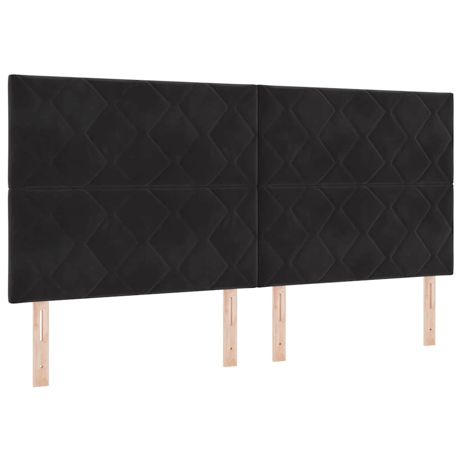 vidaXL LED Kopfteil mit LED-Streifenleuchten Schwarz 200 cm Samt 3338562 günstig online kaufen
