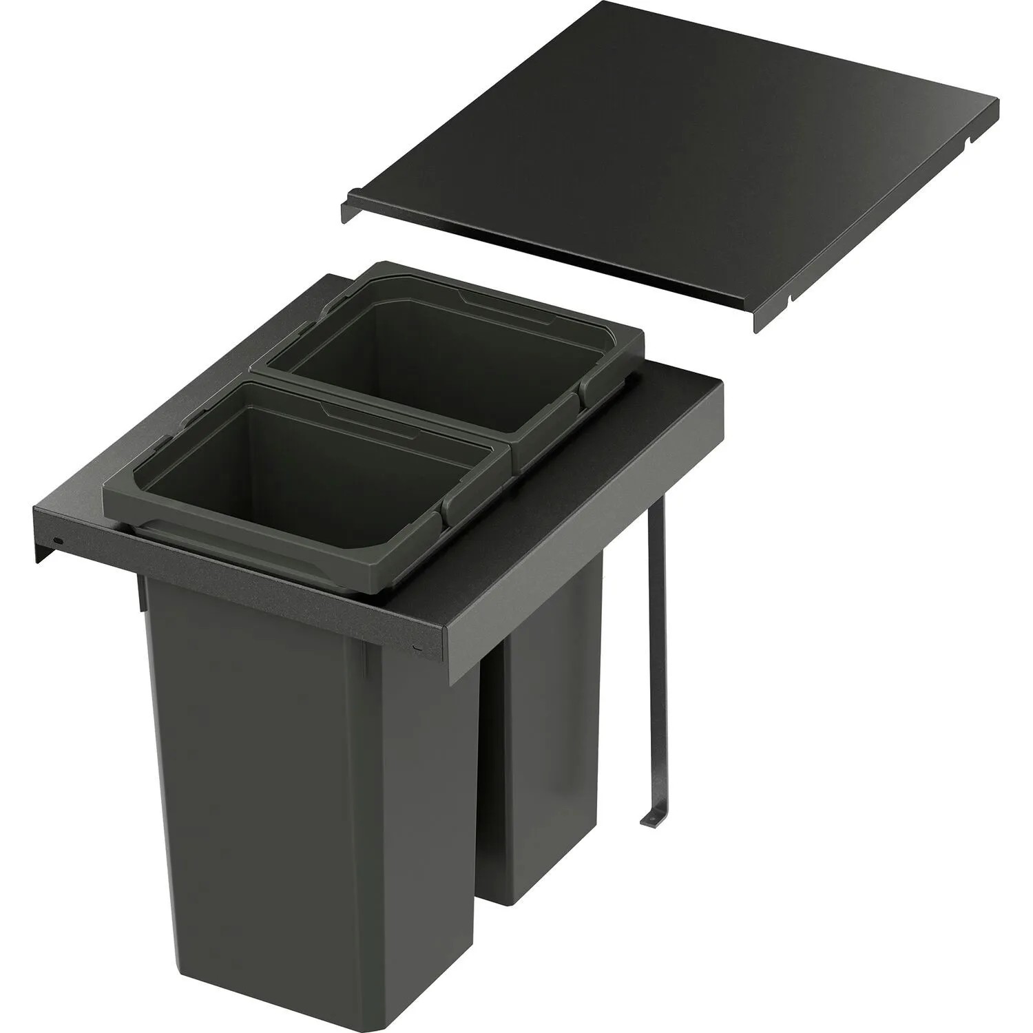 Vauth-Sagel Abfalltrennsystem Envi Flex Pro Korpusbreite 400 mm 2x12,5, Lava