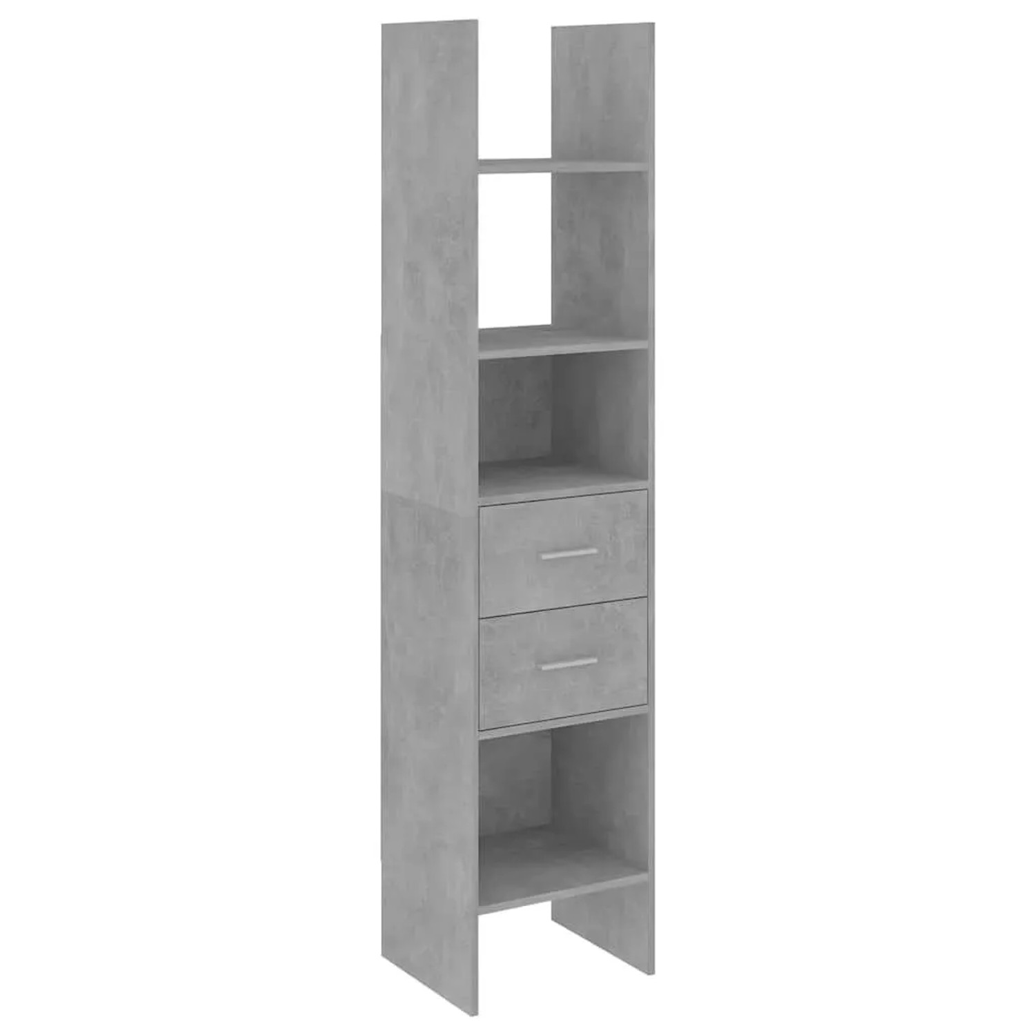 vidaXL Bücherregal Betongrau 40x35x180 cm Holzwerkstoff 803420