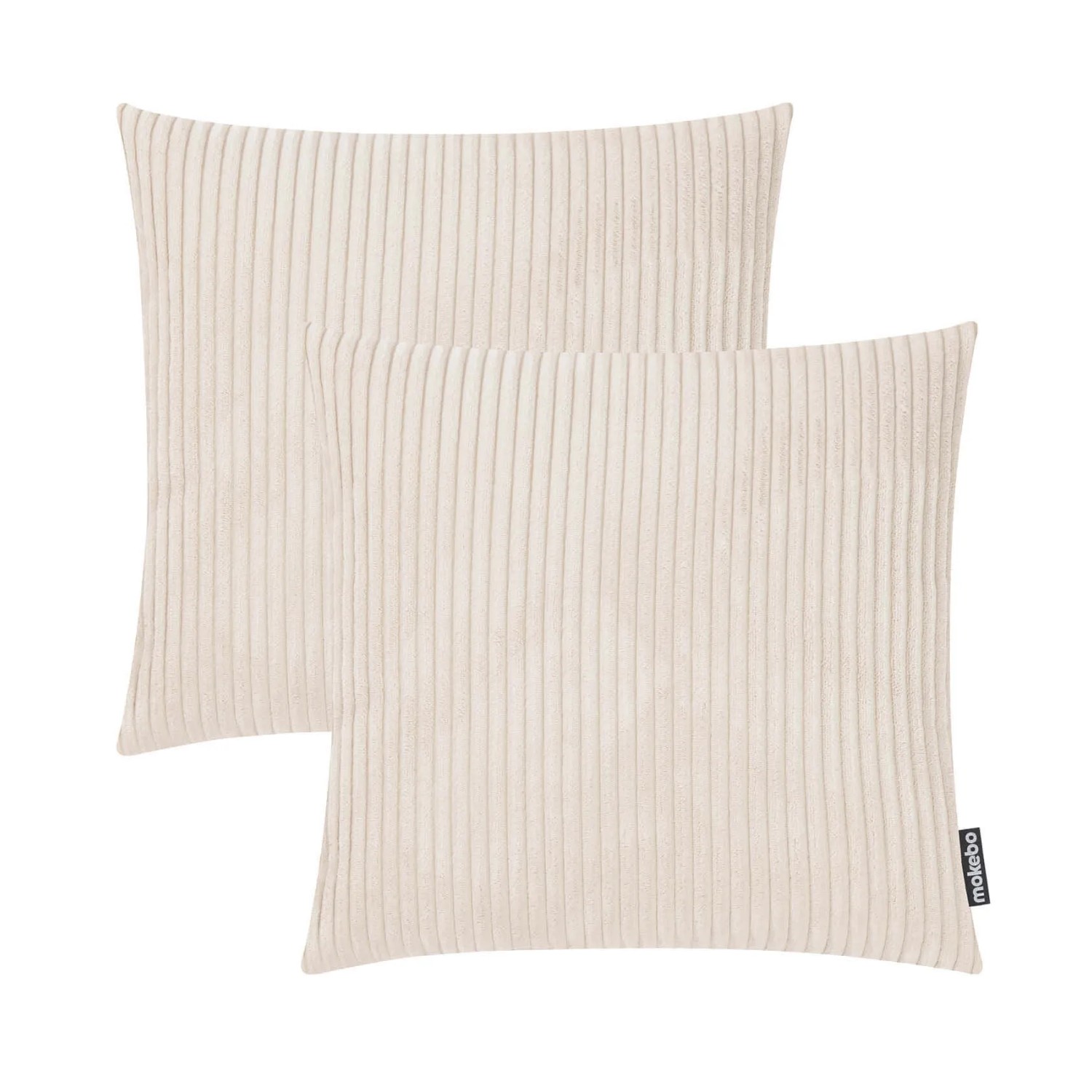 mokebo Dekokissen Set Die Kuschelbuddies 2er-Set Cordkissen mit Füllung in Natur