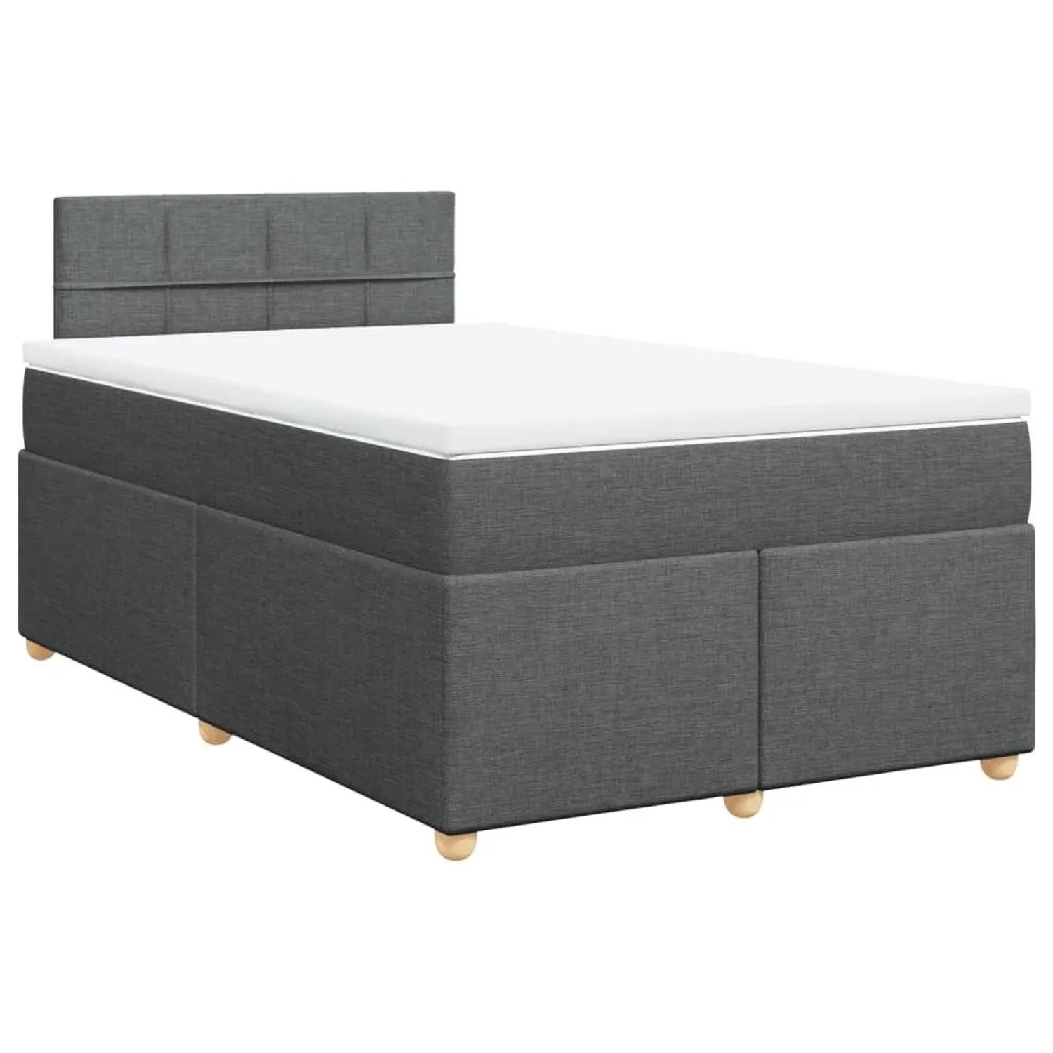 vidaXL Boxspringbett mit Matratze Dunkelgrau 120x190 cm Stoff 3286620 günstig online kaufen