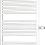Weißer Ximax Badheizkörper Hektor, 1616x600 mm, mit horizontalen Heizrohren. Ideal als Handtuchwärmer.