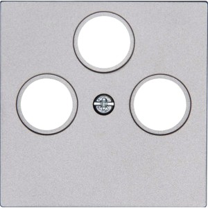 Kopp Antennenabdeckung 3-fach Athenis Stahl für Antennendosen.