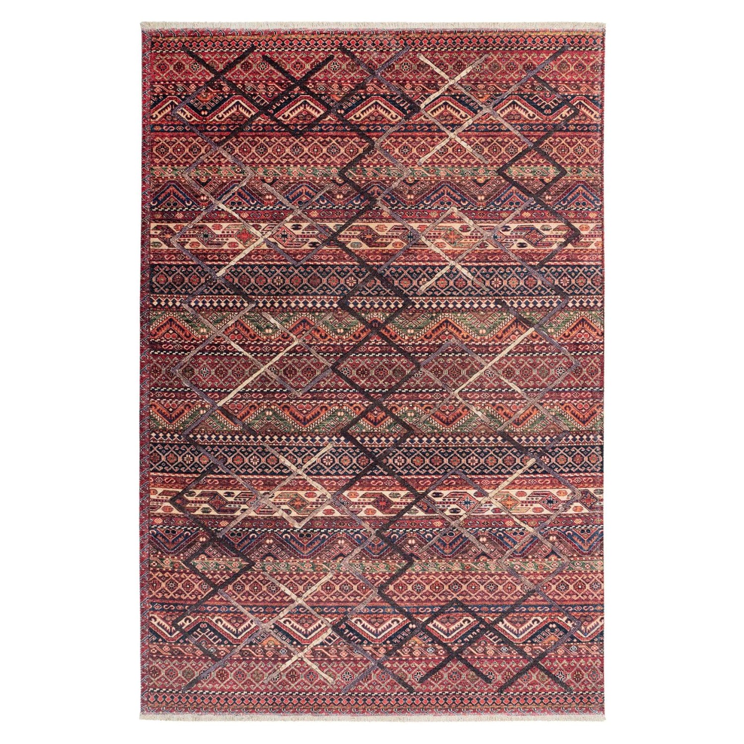 MeGusta Kurzflor Teppich Modern Bunt Bedrucktes Design 75 x 150 cm günstig online kaufen