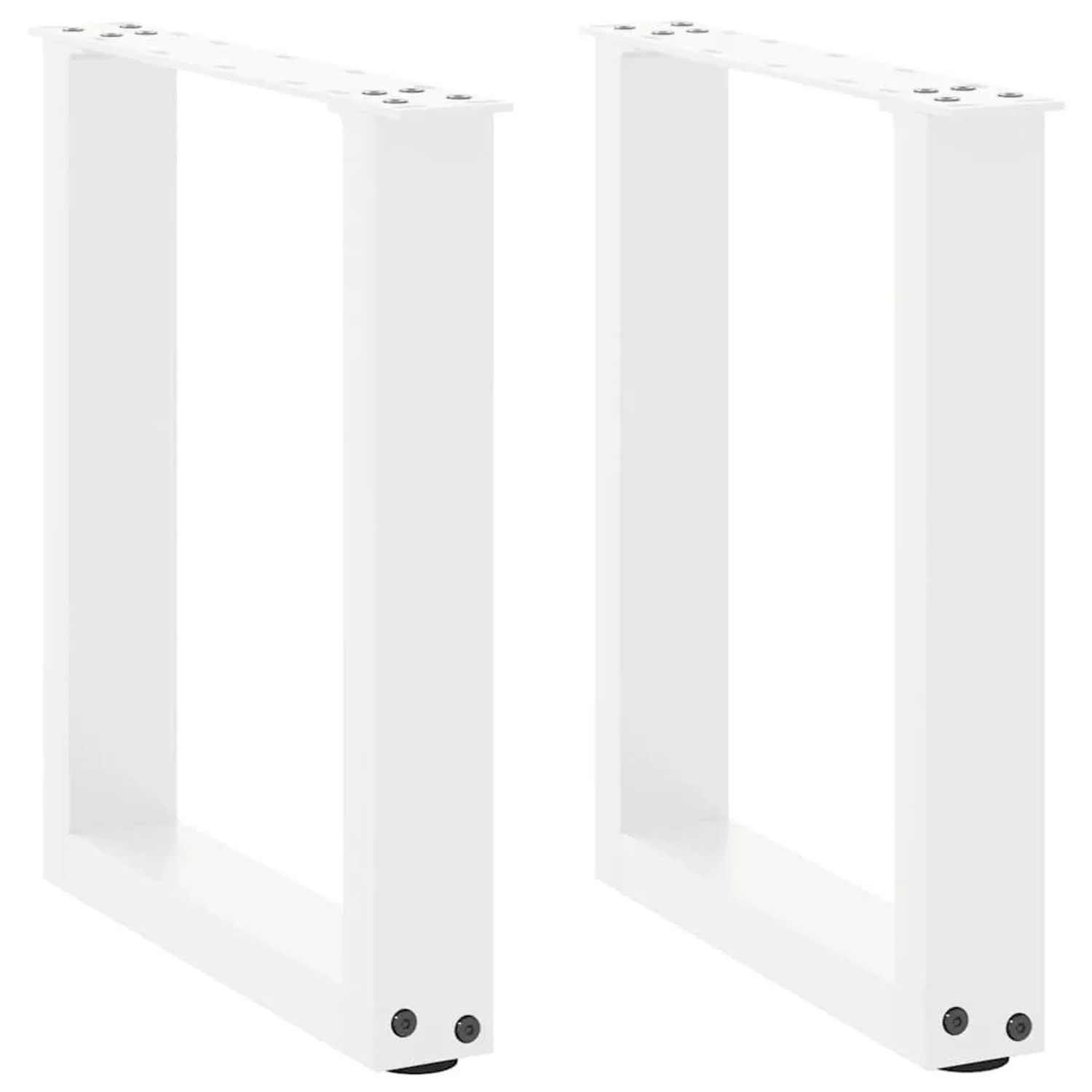 vidaXL Couchtischbeine U-Form 2 Stk Weiß 28x42-43 cm Stahl 4013149 günstig online kaufen