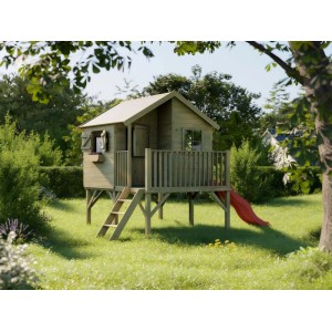 Prestige Garden Stelzenhaus Brüssel KDI Inklusive Rutsche Rot