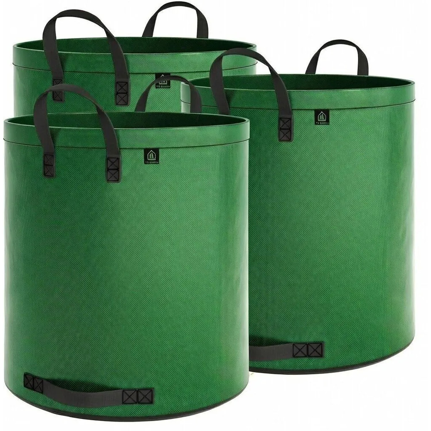 TTL GARDEN SUPER SOLID Gartensack 272 L 3er Set – 200 g/qm Garten Abfallsäcke Grün Reißfest Für Laub Gras Gartenabfall