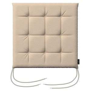 Dekoria Stuhlkissen Ulrich, creme-beige, 40x40 cm mit Bindebändern für Stuhl & Gartenstuhl.