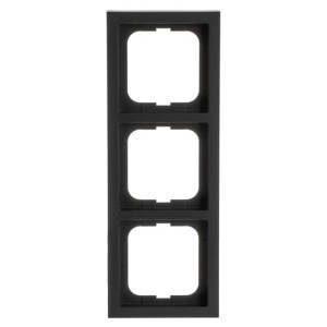 Busch-Jaeger Future Linear 3-fach Rahmen, schwarz matt für Schalter und Steckdosen.