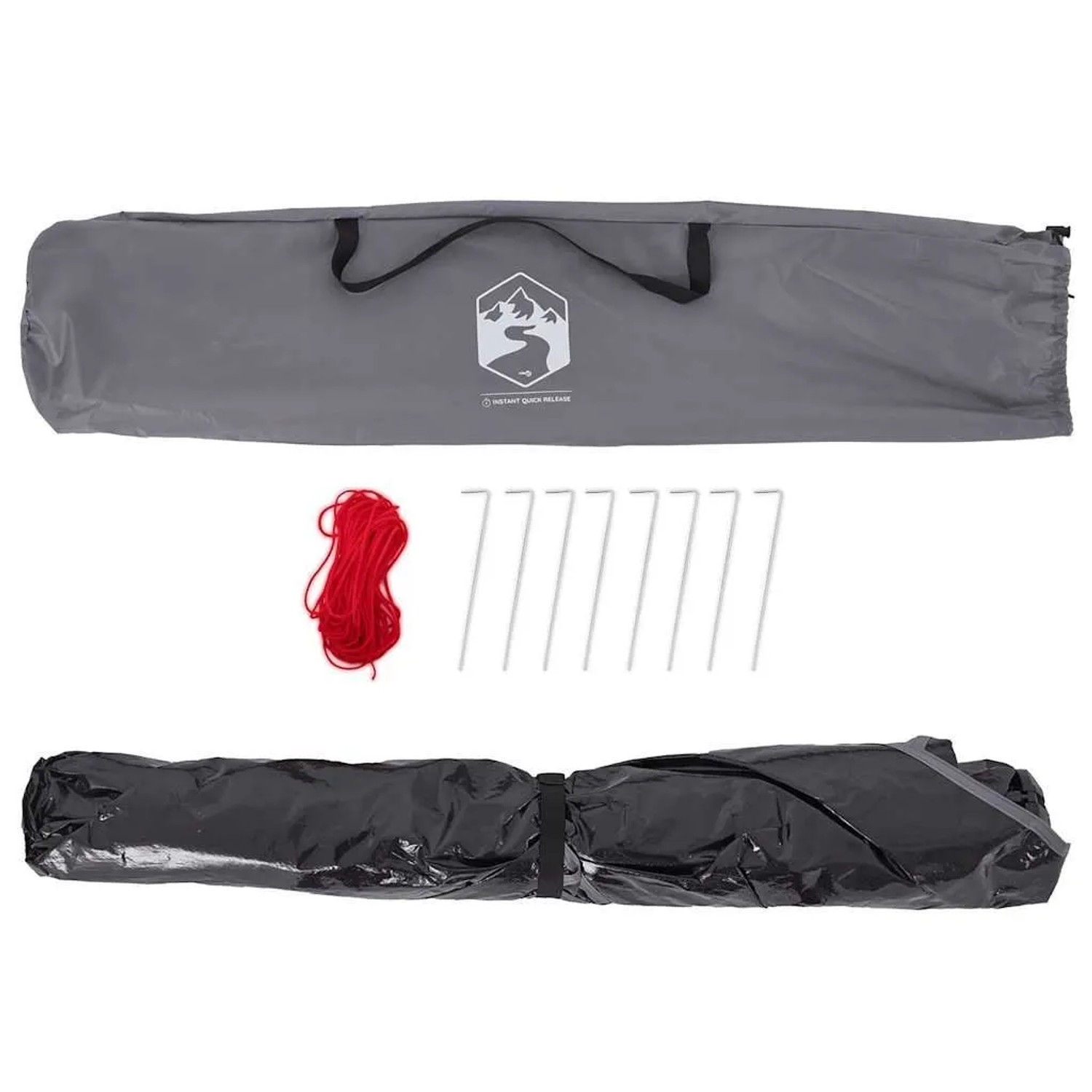 vidaXL Strandzelt 2 Personen Grau Quick Release Wasserdicht 4005295_9