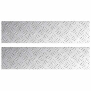 vidaXL Rautenscheiben 2 Stk Silber 80 x 20 cm Aluminium 4104261