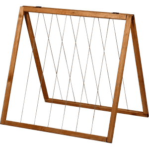 Dobar Rankhilfe Magic Kubus 2.0 Bernstein, Holz-Aufsatz mit Jutesträngen für Hochbeet, 78x58x70cm.