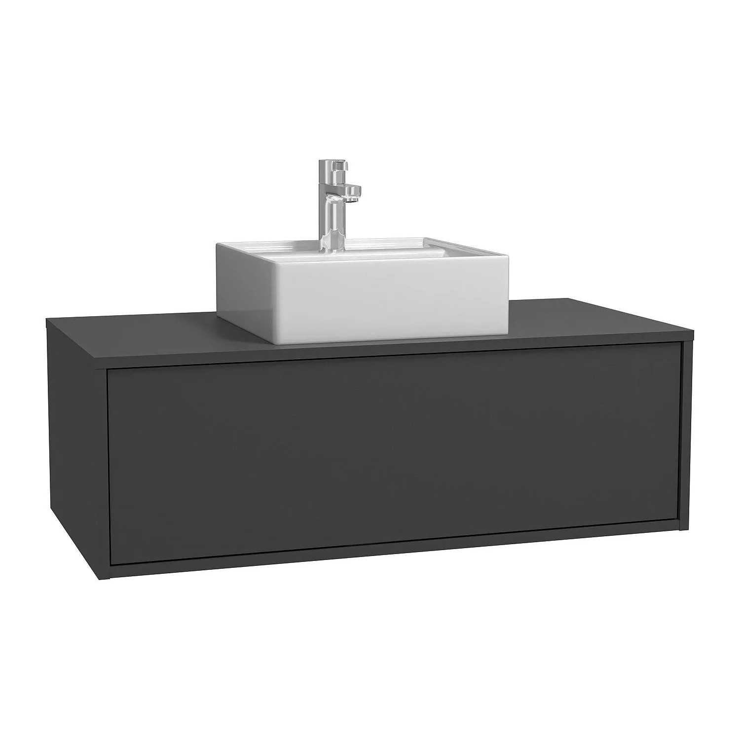 Vente-unique Einzelwaschtisch Teana Anthrazitgrau 94 cm