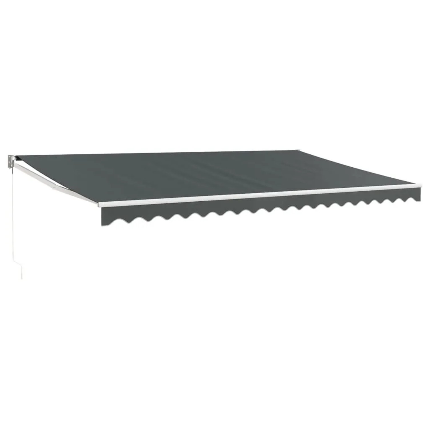 Furnicato Einziehbare Markise 5x3 M Anthrazit Aus Pulverbeschichtetem Aluminium Mit Uv Beständigem Polyesterstoff