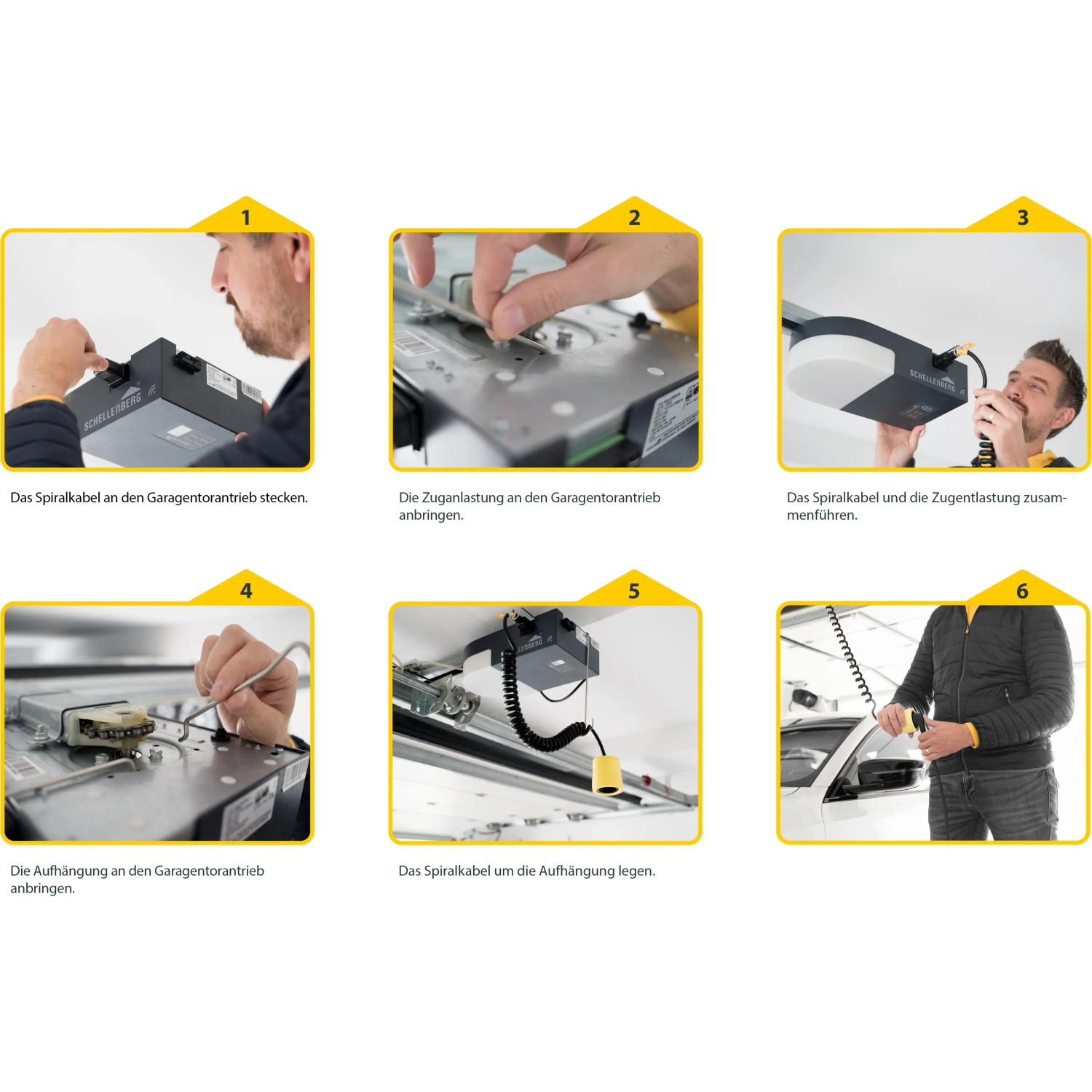 Montageanleitung: Schellenberg Spiralkabel für Smart Drive Garagentorantriebe, 28m