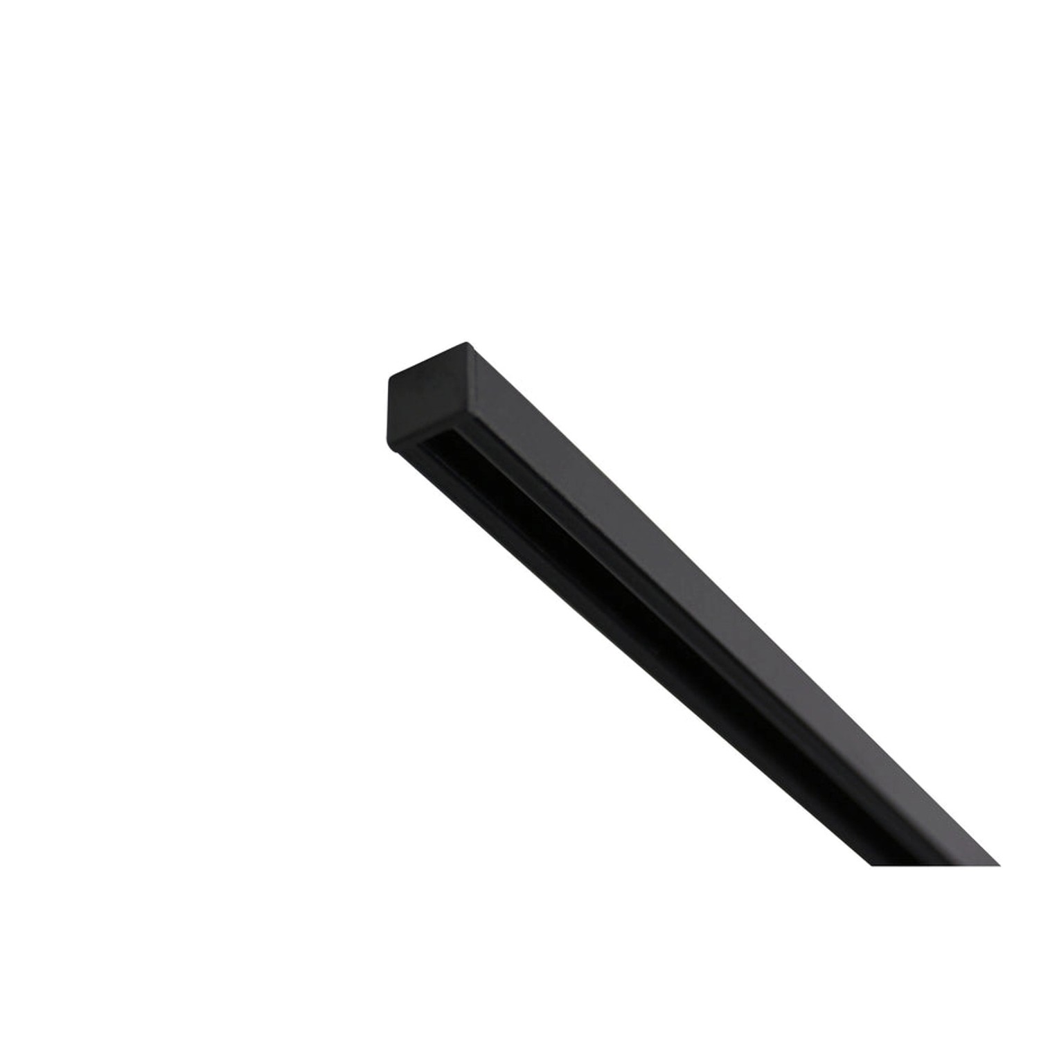 Deco-Raum Gardinenschiene nach Maß 1-Lauf Square Schwarz 180cm günstig online kaufen