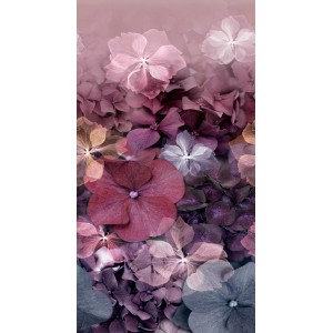 Erismann Fototapete Hydrangea, 150x280 cm, Violett, mit romantischem Blütenmuster.