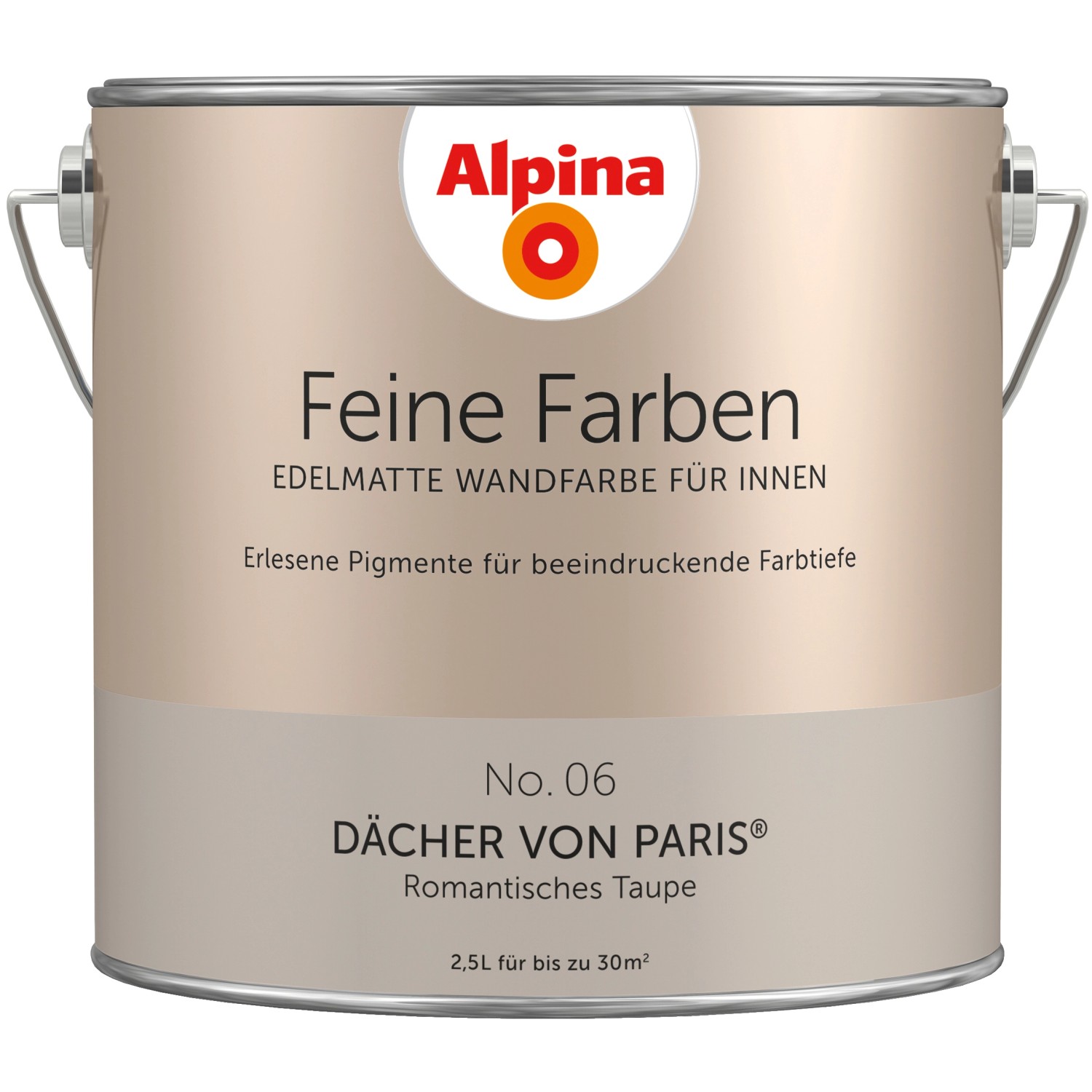 Alpina Feine Farben No. 6 Dächer von Paris® Taupe edelmatt 2,5 l