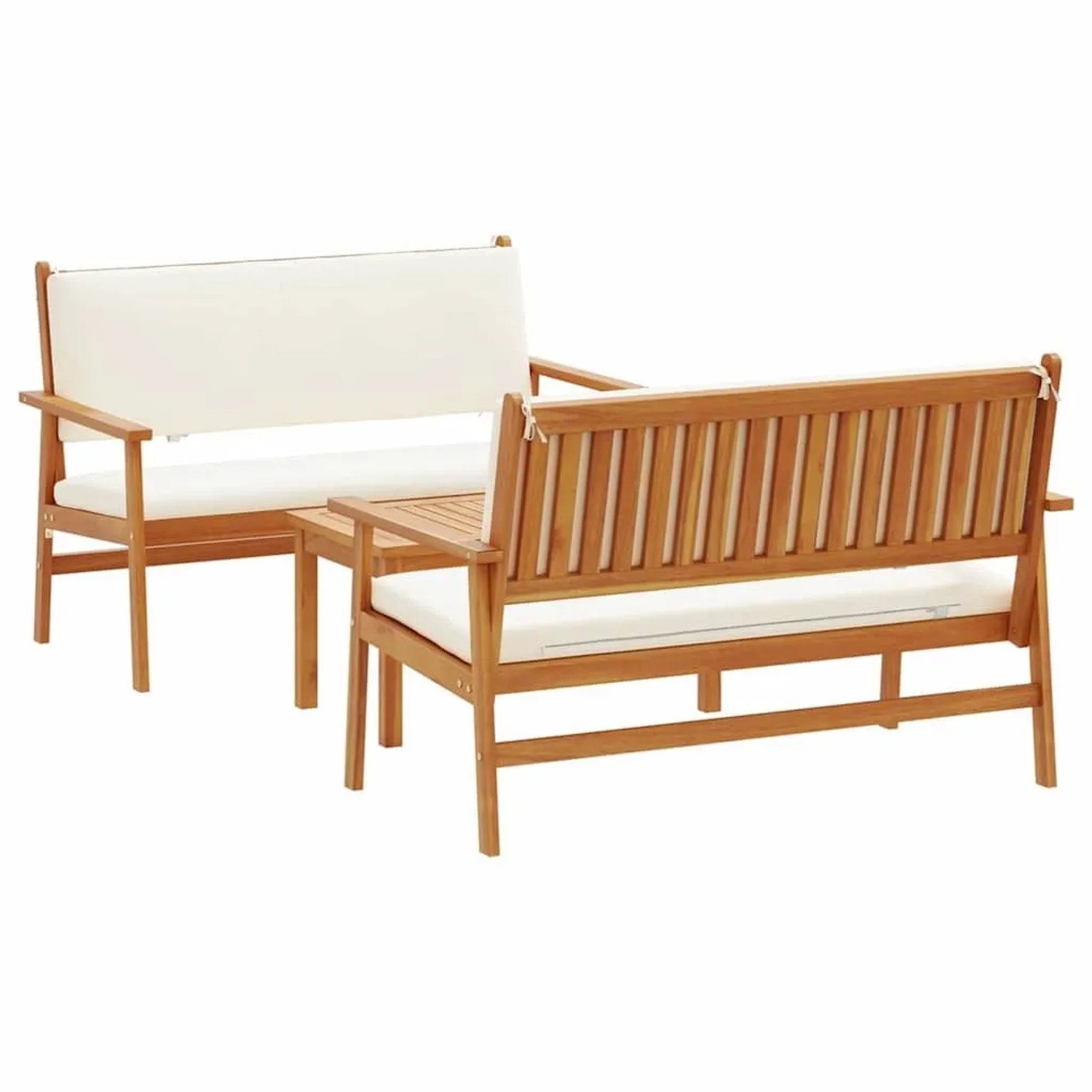 vidaXL Gartensofa-Set 3 Stk Braun 120 x 65,5 x 79 cm Massivholz Akazie 3325229