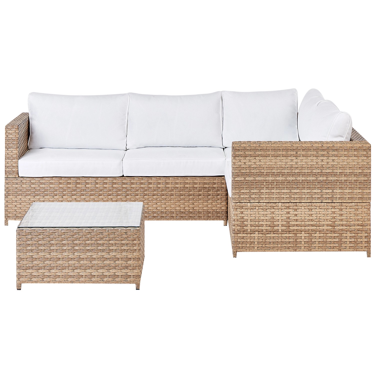 Beliani Lounge Set AVOLA Cremeweiß
