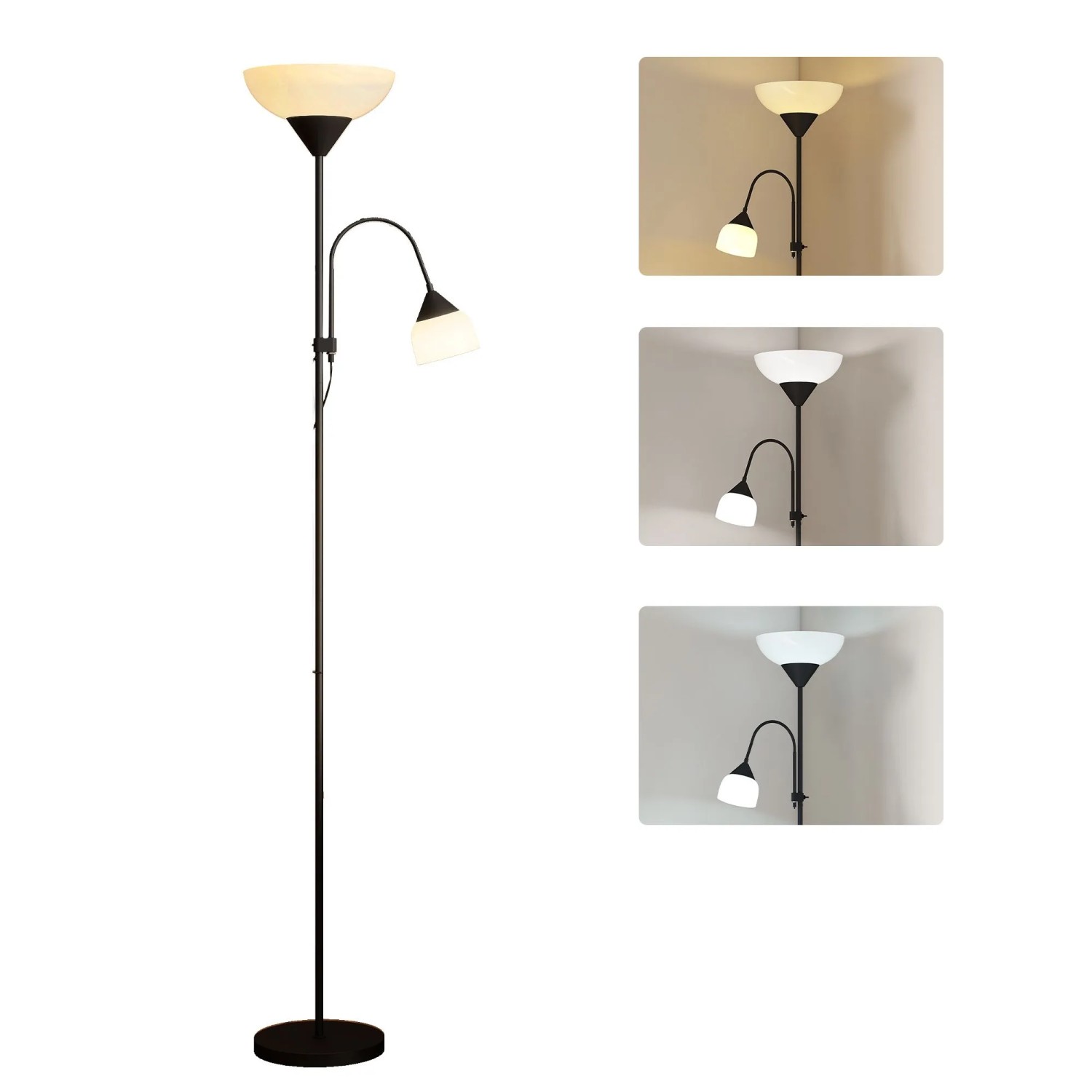 HOMCOM Stehlampe 28L x 28B x 179,5H cm
