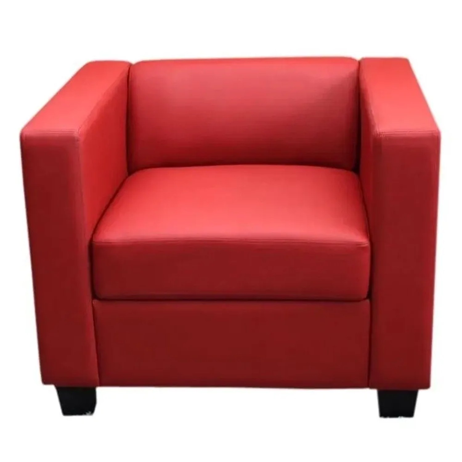 MCW Sessel Loungesessel Lille Kunstleder Rot