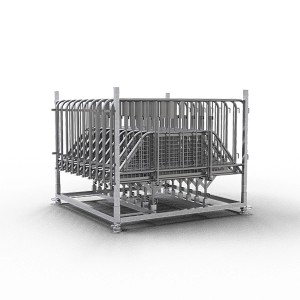 Schake Polizeigitter-Set, 10-teilig, feuerverzinkt, auf Palette für Transport und Lagerung.