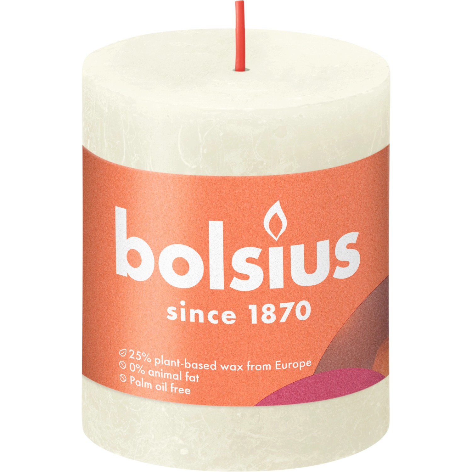 Bolsius Rustik-Kerze Shine 80/68 mm Weiche Perle