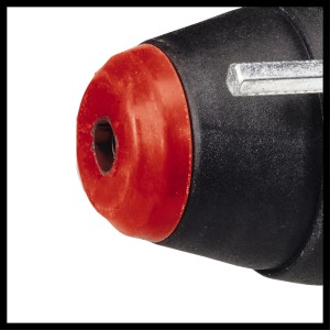 Detailaufnahme: Rote Staubschutzkappe am Einhell Bohrhammer TE-RH 32-1600.