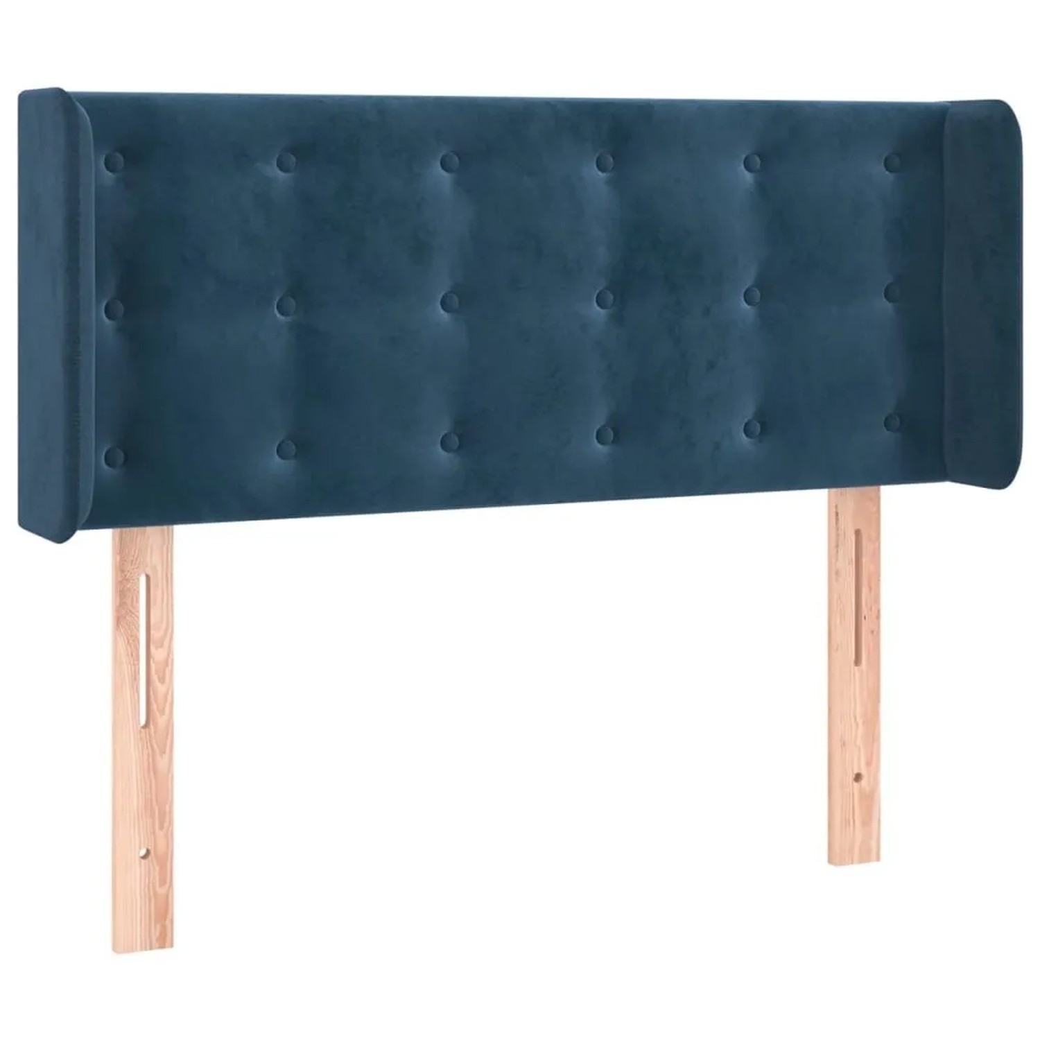 vidaXL Kopfteil mit Ohren Dunkelblau 93x16x78/88 cm Samt 3119242