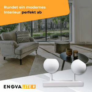 ENOVALITE Deckenspot 2-Flammig Aufbauspot GU10 Schwenkbar LED Deckenleuchte Wohnzimmerbeleuchtung Aluminium Weiß