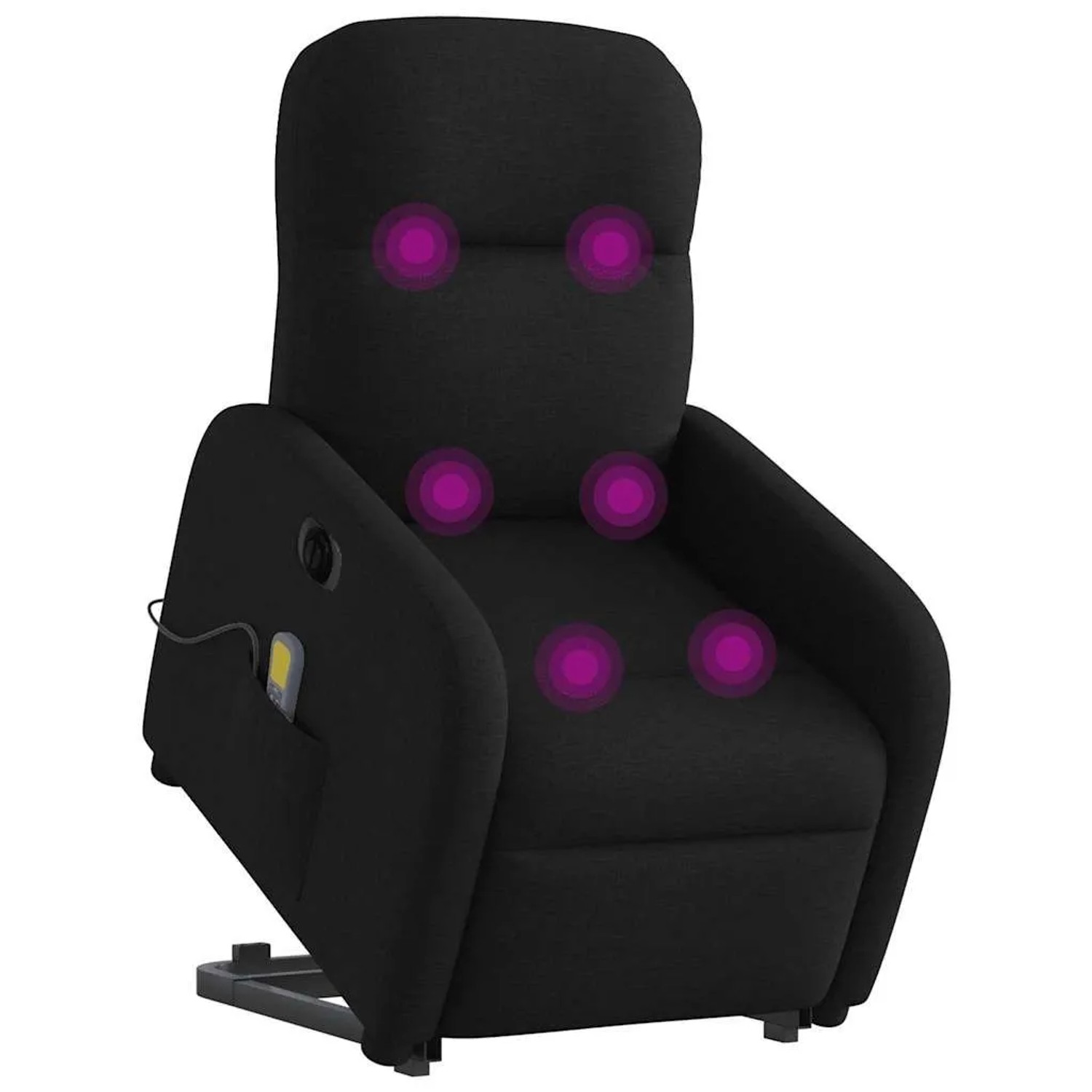 vidaXL Elektrischer Massagesessel mit Aufstehhilfe Schwarz Stoff 3303004
