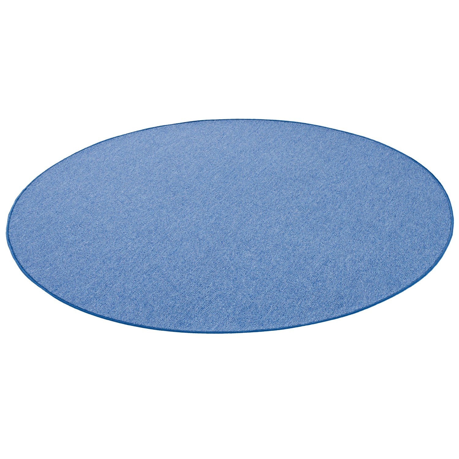 Snapstyle Feinschlingen Velour Teppich Strong Blau 100cm Rund günstig online kaufen