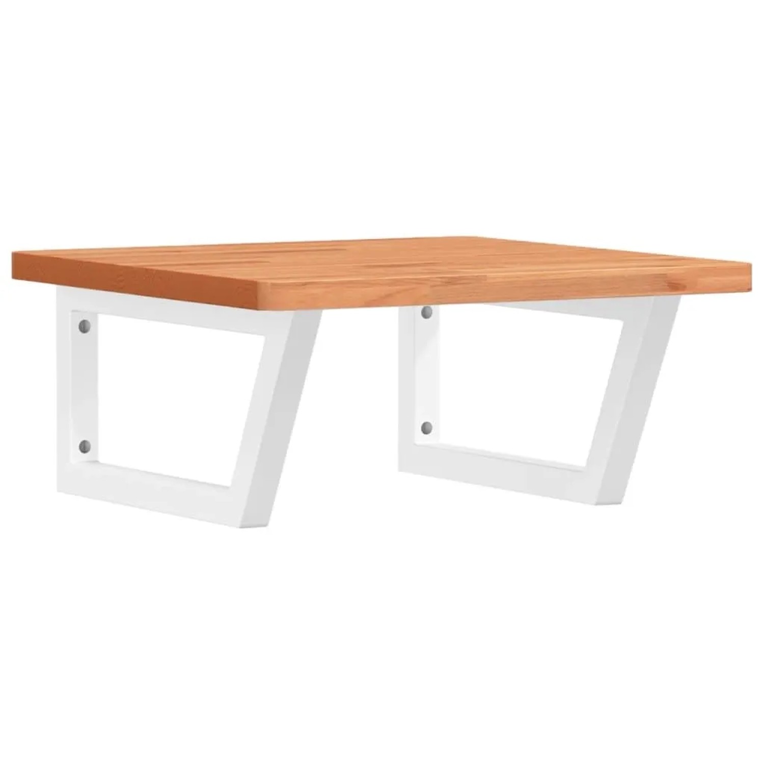 vidaXL Waschbeckenregal Wandmontage Stahl und Massivholz Buche 3302426