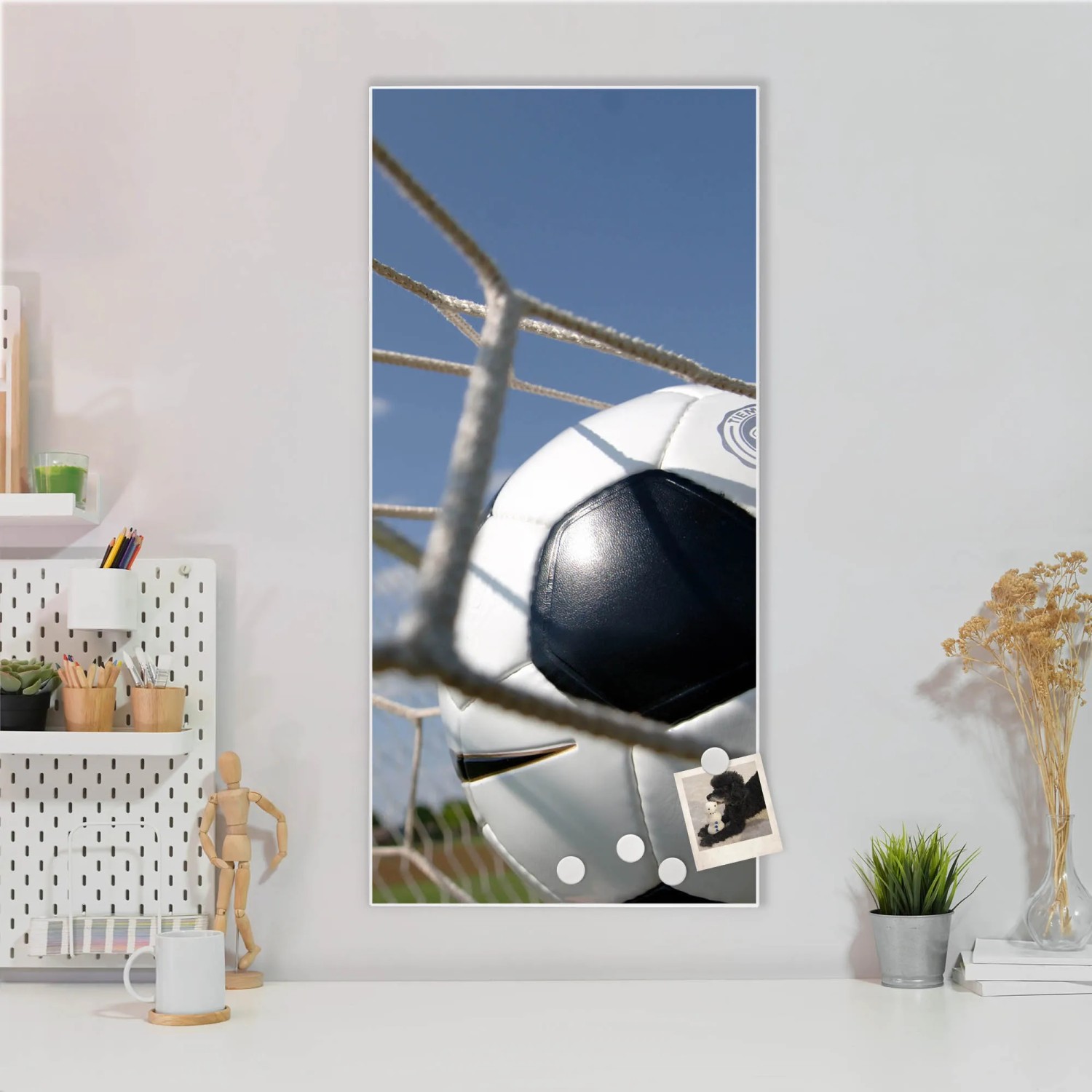 Banjado Magnettafel 30x75 Cm – Motiv „Muffins“, Inkl. 4 Magnete & Montagematerial, Für Küche & Büro