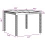vidaXL Gartentisch Anthrazit 100 x 100 x 73 cm Poly-Rattan 871680_9