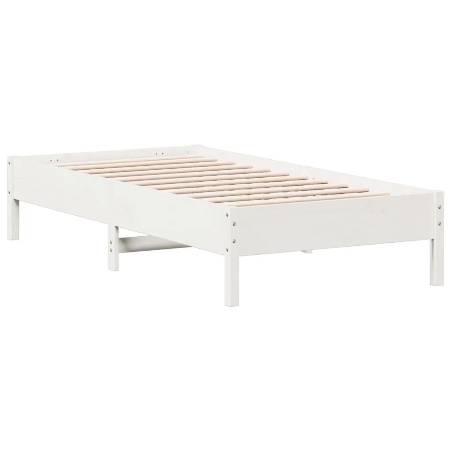 vidaXL Massivholzbett ohne Matratze Weiß 90x190 cm Kiefernholz 842727 günstig online kaufen