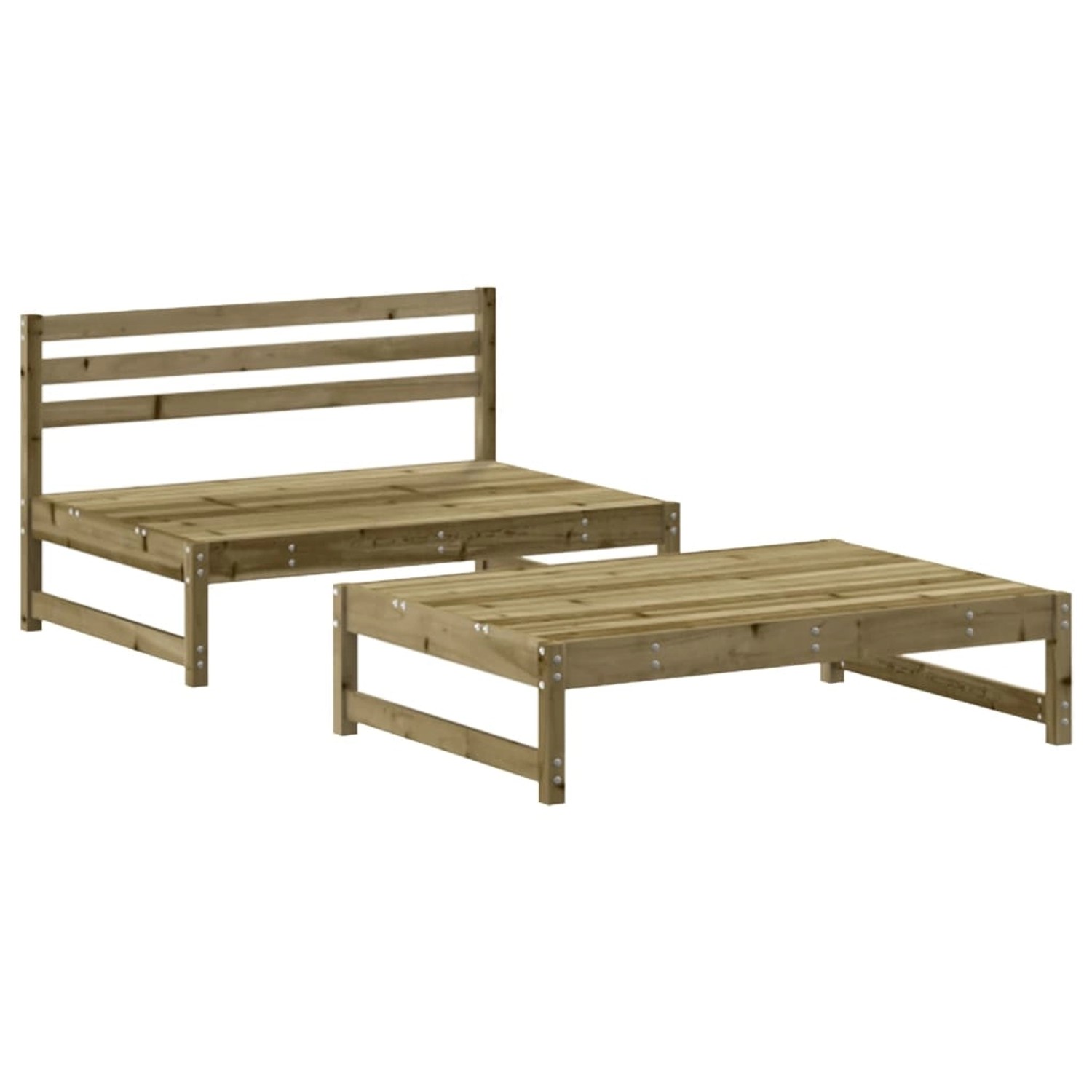 vidaXL 2-Tlg Garten-Lounge-Set Kiefernholz Imprägniert 3186591 günstig online kaufen