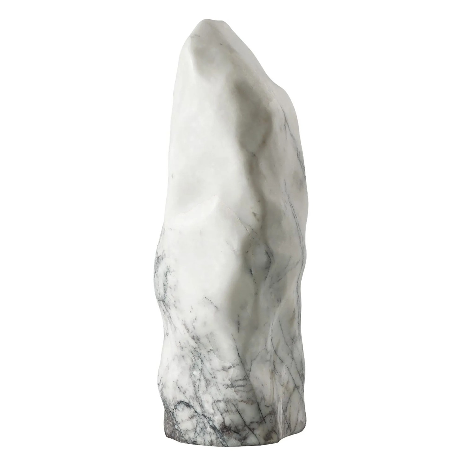 Scherf Marmor-Monolith Poliert Weiß mit Adern Höhe 60 - 90 cm