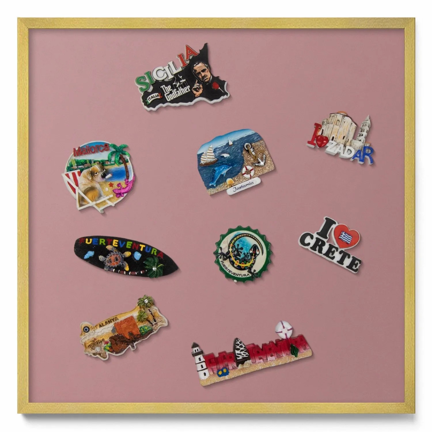 Tulup Magnettafel Magnetpinnwand Metall für Urlaubsmagnete Pastellrosa Farb günstig online kaufen