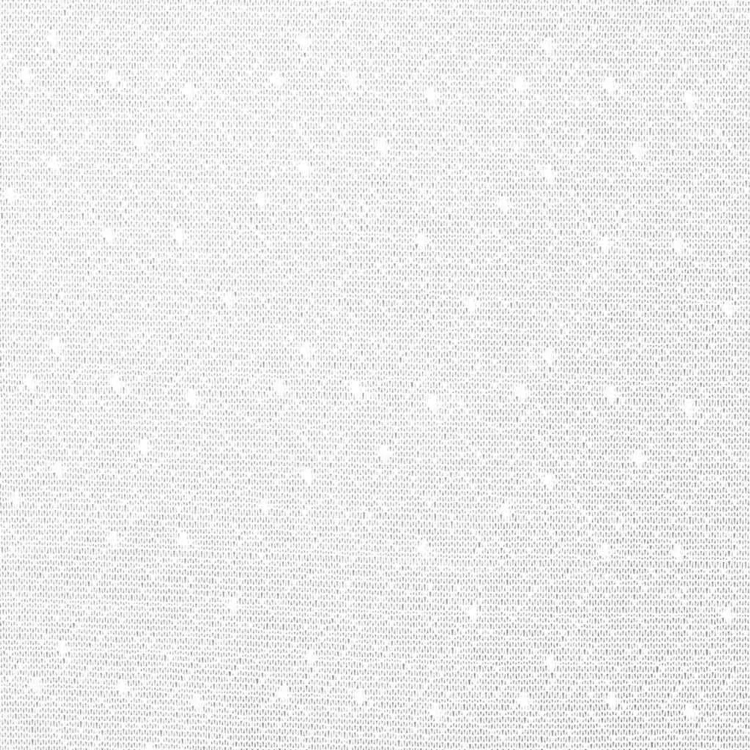 Detailaufnahme: Weißer Spitzenvorhang (200x80cm) von vidaXL. Polyesterstoff mit filigranem Muster.