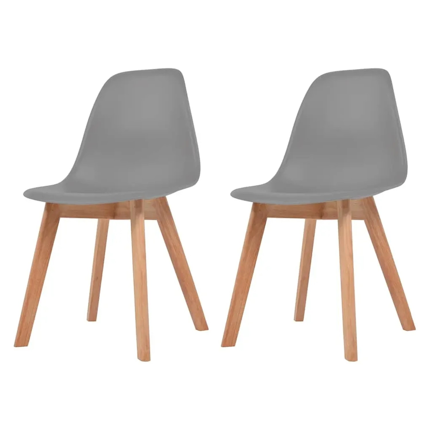 vidaXL Esszimmerstühle 2 Stk Grau Kunststoff 244774