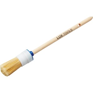 LUX-TOOLS Ringpinsel Gr. 4 mit Holzgriff und Polyesterborsten für präzise Malerarbeiten.