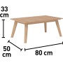 Tisch des Lounge-Sets Junee, Akazienholz, 80x50x33 cm, Teil der Lounge-Gartenmöbel.