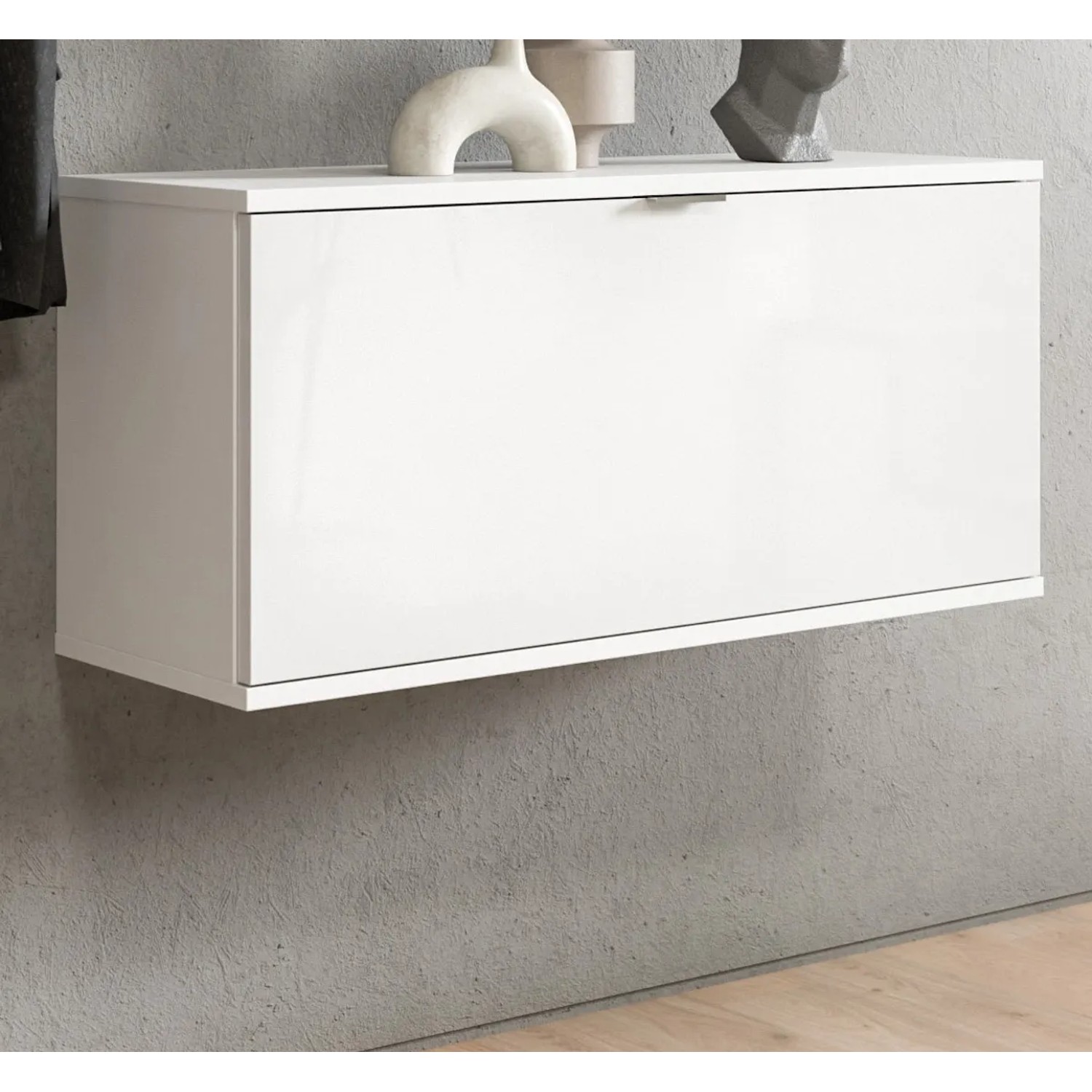 Inn.Furn Schuhschrank in Weiß Hochglanz 91 cm SystemX_2