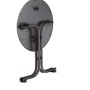 Grauer Sieger Klapptisch 207/G, rund, Ø 70 cm, zusammengeklappt, ideal für Balkon oder Terrasse.