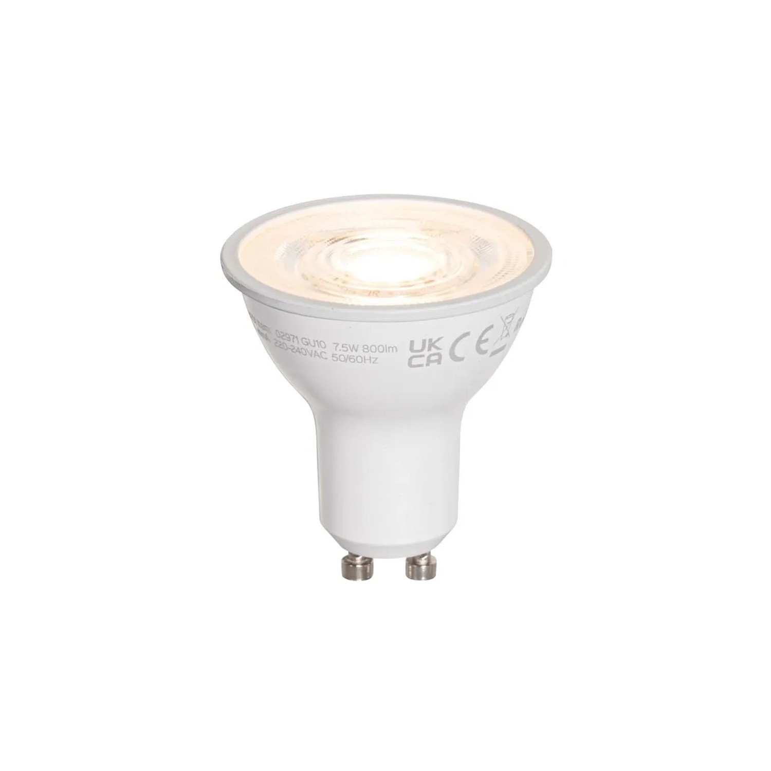 LUEDD GU10 50mm Klare LED Glühbirne 7 5W 800,m 3000K